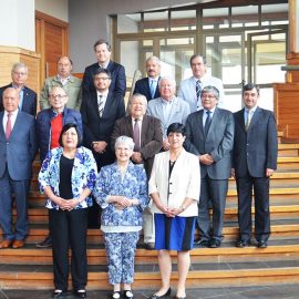 Decanos y representantes de Decanos en dependencias de la Universidad San Sebastián sede Patagonia.
