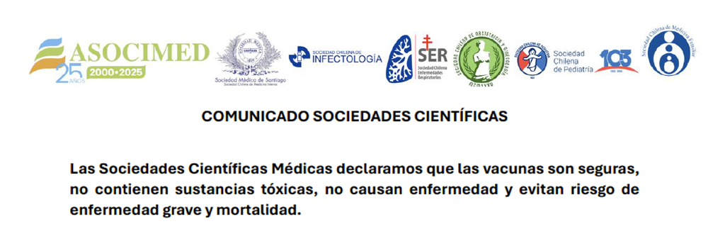 Comunicado que aclara mitos, temores y desinformación  sobre las vacunas y  se suma al llamado a vacunarse contra la Influenza y COVID